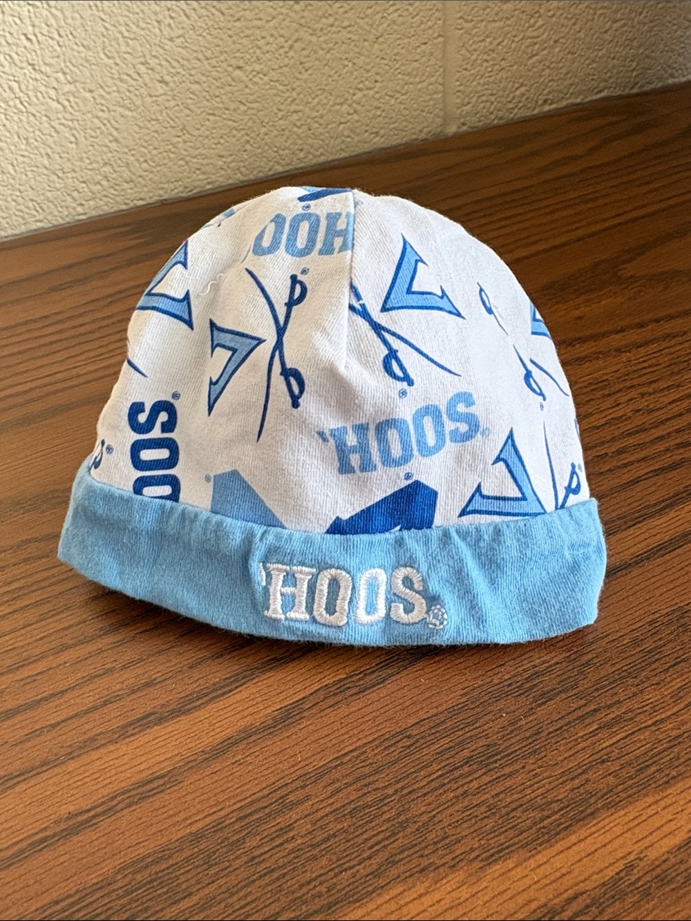 Light Blue & White Baby Beanie - Infant Accessories